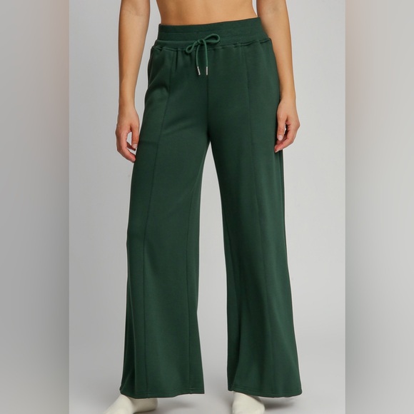 Umgee Drawstring Wide Leg Pants with Pockets